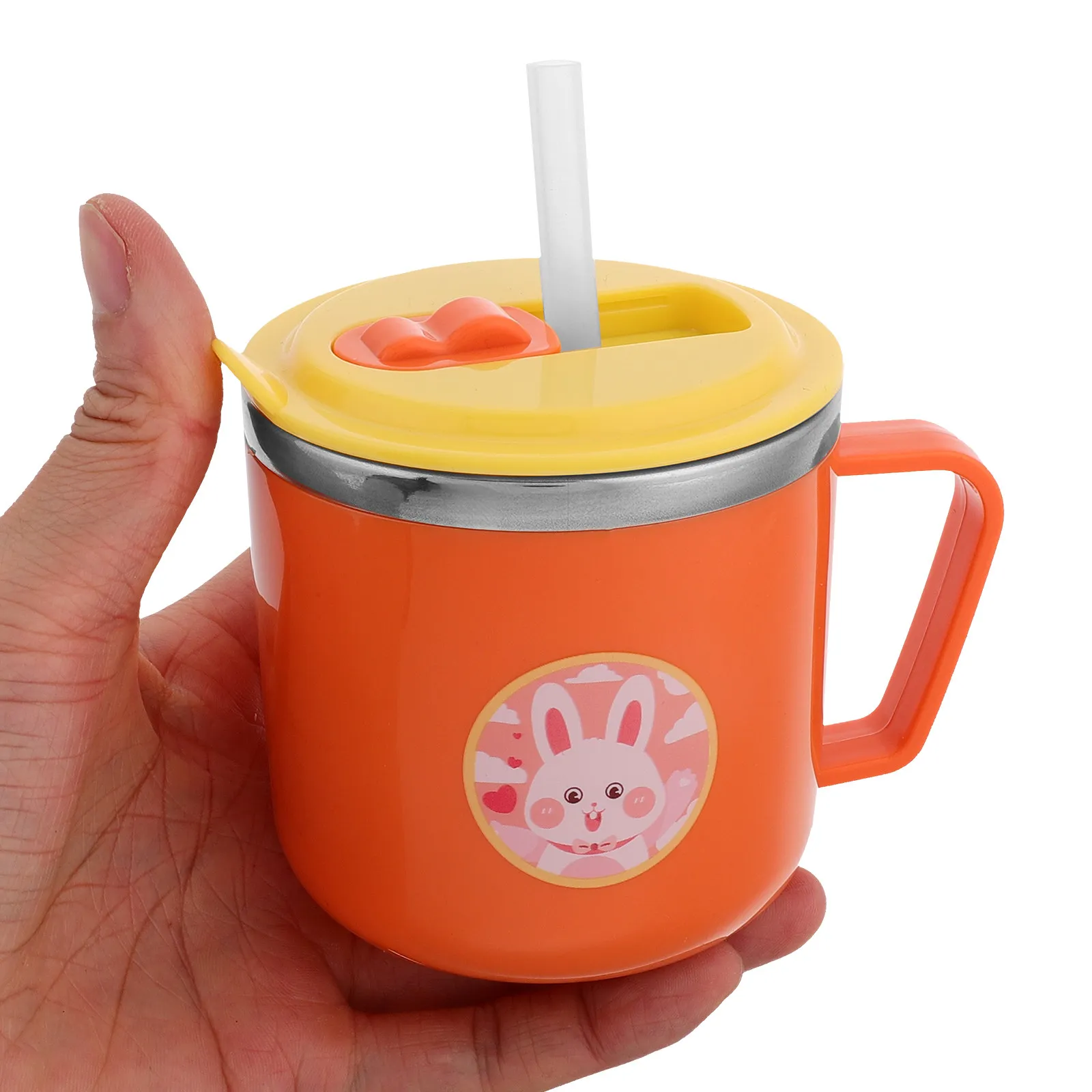 Toddlers Straw Cup Cute Bunny Double Layer Insulated Handle Easy Grip Kindergarten Stainless Steel Baby Milk Drinking Cup
Toddlers Straw Cup Cute Bunny Double Layer Insulated Handle Easy Grip Kindergarten Stainless Steel Baby Milk Drinking Cup