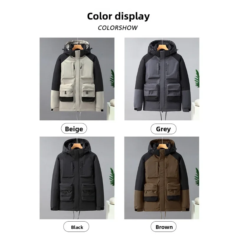 Новая рабочая одежда с несколькими карманами, спортивная одежда на открытом воздухе, куртки с хлопковой подкладкой и капюшоном для осенних и зимних ветрозащитных и теплых парных пальто
Новая рабочая одежда с несколькими карманами, спортивная одежда на открытом воздухе, куртки с хлопковой подкладкой и капюшоном для осенних и зимних ветрозащитных и теплых парных пальто