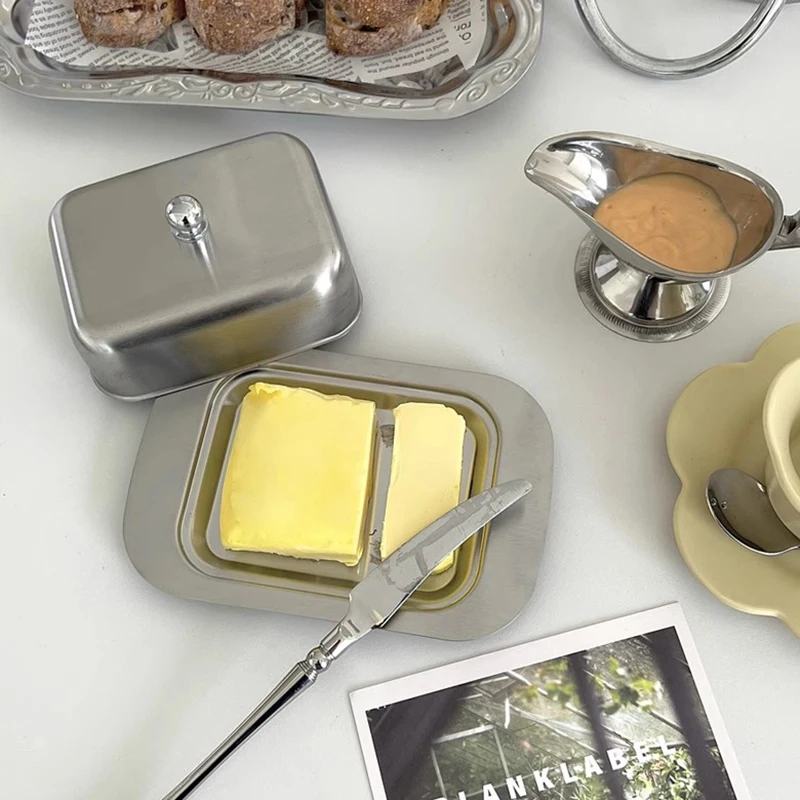 Stainless Steel Butter Box For Counter With Lid Butter Container Refrigerator Use Square Butterdish Kitchen Stuff
Stainless Steel Butter Box For Counter With Lid Butter Container Refrigerator Use Square Butterdish Kitchen Stuff