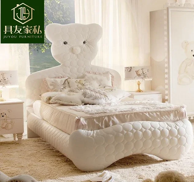 Nordic Creative Cartoon Cute Fabric Bed Boys and Girls Bear Bed Solid Wood Fabric
Nordic Creative Cartoon Cute Fabric Bed Boys and Girls Bear Bed Solid Wood Fabric