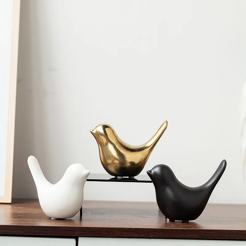 Bird Figurine 4 Sizes Nordic Ceramic Black White Animal Statue Jewelry Home Decoration Living Room Table Sculptural Ornament
Bird Figurine 4 Sizes Nordic Ceramic Black White Animal Statue Jewelry Home Decoration Living Room Table Sculptural Ornament