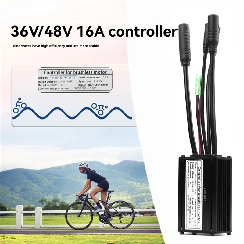 A06F-Ebike Controller KT-16A 36/48V 6 Tube Sine Wave Waterproof Plug For Ebike Motor Conversion For KT LCD Display
A06F-Ebike Controller KT-16A 36/48V 6 Tube Sine Wave Waterproof Plug For Ebike Motor Conversion For KT LCD Display