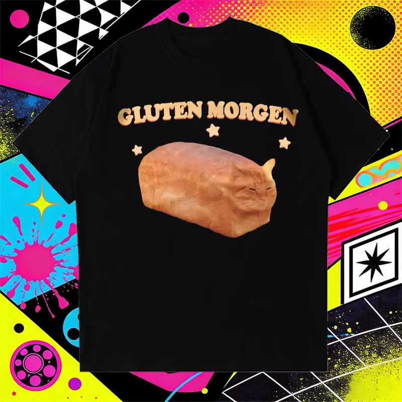 Hot Sale Gluten Morgen Funny Silly Cats Meme Graphics T shirts Unisex Oversized 100% Cotton Tops Men Women short sleeve T-shirt
Hot Sale Gluten Morgen Funny Silly Cats Meme Graphics T shirts Unisex Oversized 100% Cotton Tops Men Women short sleeve T-shirt