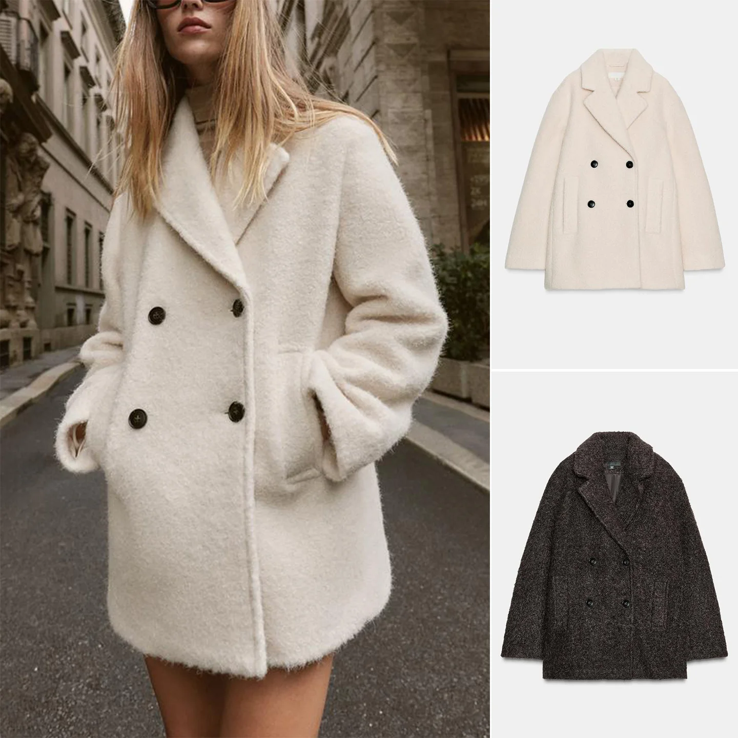 Autumn Winter New Women's Simple Sle Long Sve Pearl Woolen Coat Double Breasted f Length Outerwear Polyester Fiber
Autumn Winter New Women's Simple Sle Long Sve Pearl Woolen Coat Double Breasted f Length Outerwear Polyester Fiber