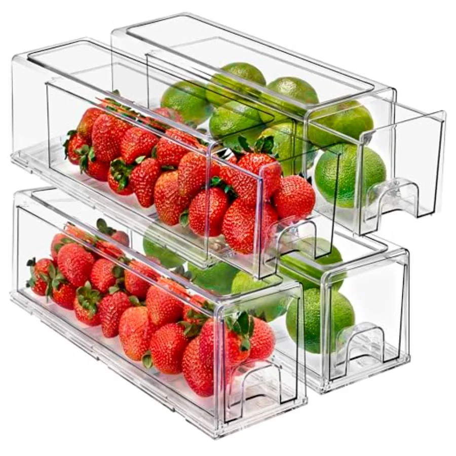 Small Clear Acrylic Storage Drawers - Stackable Plastic Organizer Bins for Fridge Freezer Pantry and Bathroom
Small Clear Acrylic Storage Drawers - Stackable Plastic Organizer Bins for Fridge Freezer Pantry and Bathroom