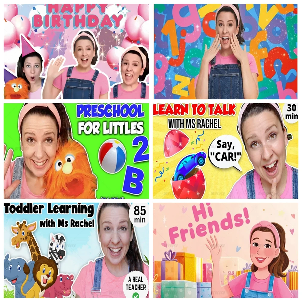 Hot Early Education Cartoon English Teacher-Ms&Rachel-Theme Children's Birthday Party Photography Studio Banner Decor Gift Props
Hot Early Education Cartoon English Teacher-Ms&Rachel-Theme Children's Birthday Party Photography Studio Banner Decor Gift Props