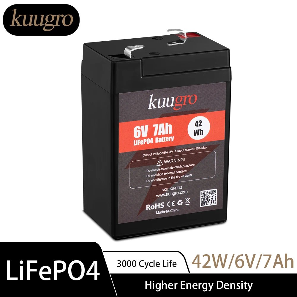 Kuugro 6V 14Ah LiFePO4 Battery with BMS For Emergency Power Electronic Scale Children's Car
Kuugro 6V 14Ah LiFePO4 Battery with BMS For Emergency Power Electronic Scale Children's Car
