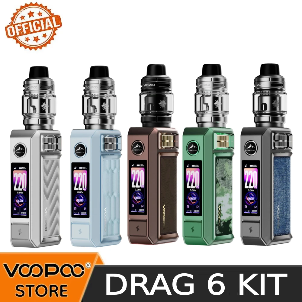Official VOOPOO DRAG 6 Kit UFORCE-X TANK II (PnP X) 5 mL (4400 mAh built-in battery) Electronic Cigarette Vaporize
Official VOOPOO DRAG 6 Kit UFORCE-X TANK II (PnP X) 5 mL (4400 mAh built-in battery) Electronic Cigarette Vaporize