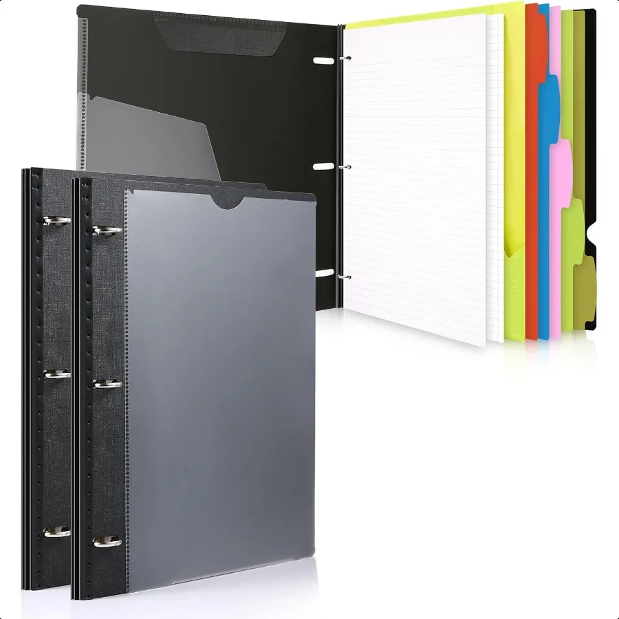 2Pack Telescoping 3 Ring Binder Notebooks Customizable Cover 5 Dividers Pocket Folder in One Slim Organizer 60 Sheets Included
2Pack Telescoping 3 Ring Binder Notebooks Customizable Cover 5 Dividers Pocket Folder in One Slim Organizer 60 Sheets Included