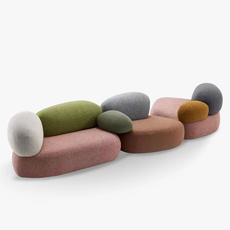 Pebble sofa living room furniture modern special-shaped combination sofa
Pebble sofa living room furniture modern special-shaped combination sofa