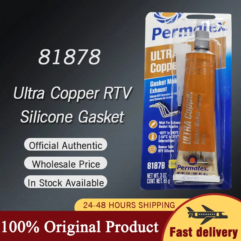 Permatex 81878/101Br ultra copper RTV high-temperature and oil resistant silicone gasket adhesive
Permatex 81878/101Br ultra copper RTV high-temperature and oil resistant silicone gasket adhesive