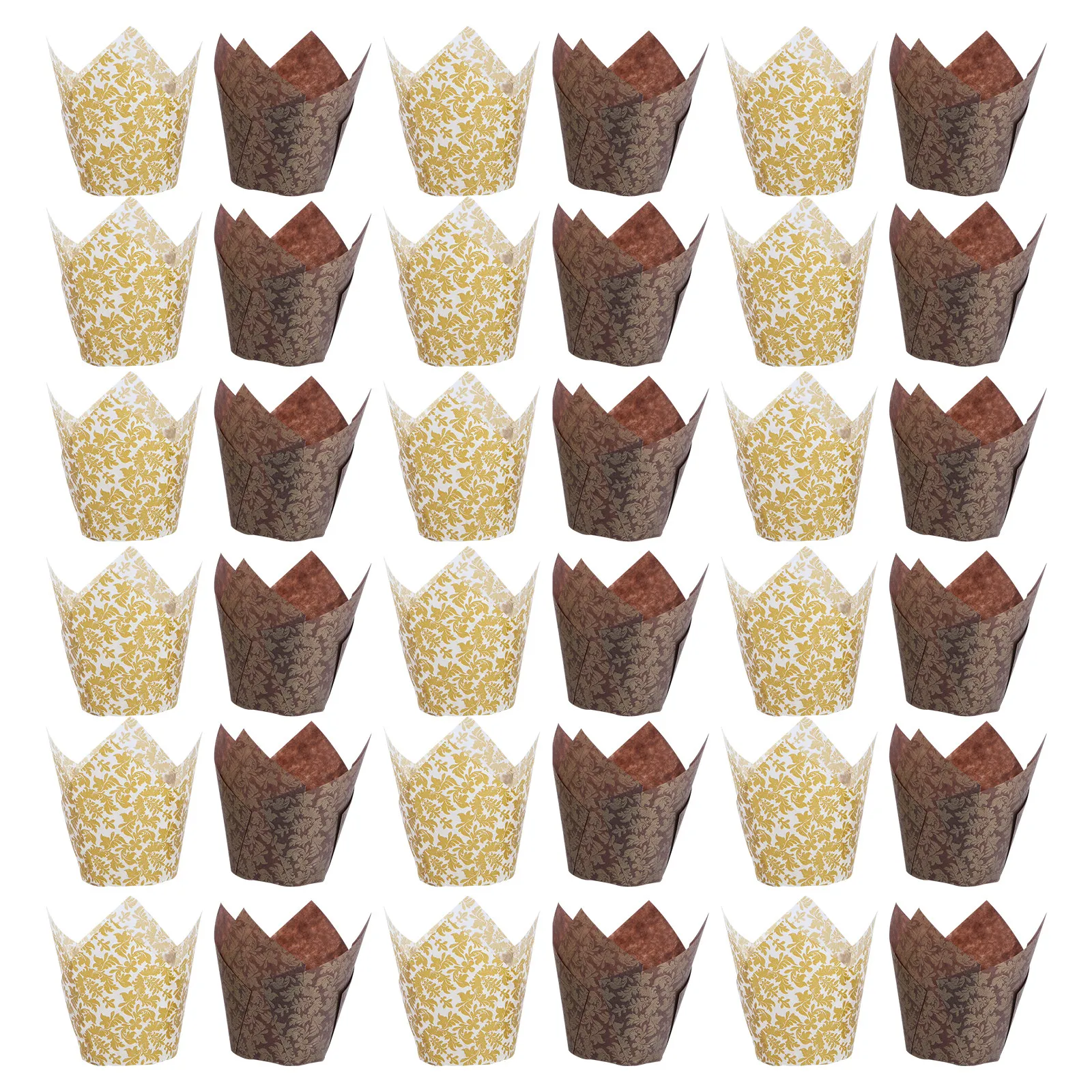 100Pcs Tulip Flame Shape Paper Cupcake Liners Oil-Proof Heat-Resistant Baking Cups for Wedding Birthday Baby Shower Vintage Tea
100Pcs Tulip Flame Shape Paper Cupcake Liners Oil-Proof Heat-Resistant Baking Cups for Wedding Birthday Baby Shower Vintage Tea
