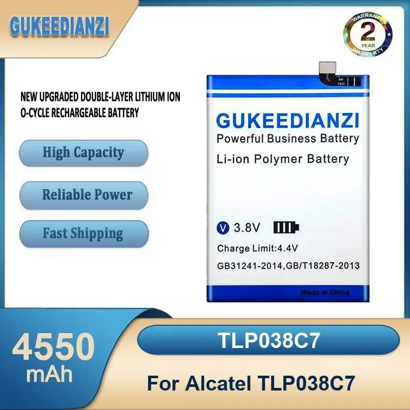 TLP038C7 Аккумулятор большой емкости для мобильного телефона 4550 мАч для Alcatel TLP038C7
TLP038C7 Аккумулятор большой емкости для мобильного телефона 4550 мАч для Alcatel TLP038C7