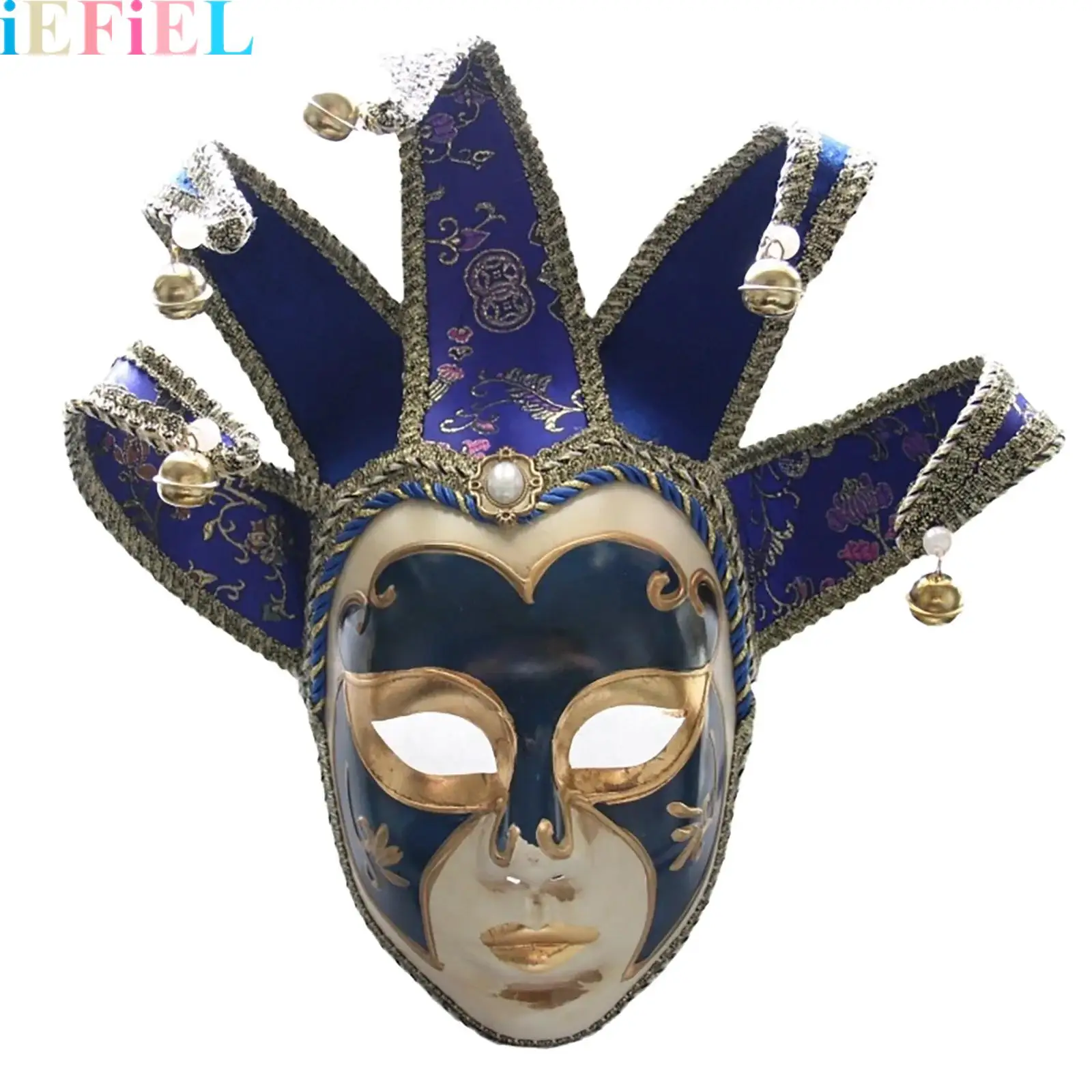 Винтажная маска-шляпа венецианского клоуна для взрослых на Хэллоуин, маскарад, Марди Гра, с декоративными колокольчиками, полнолицевая
Винтажная маска-шляпа венецианского клоуна для взрослых на Хэллоуин, маскарад, Марди Гра, с декоративными колокольчиками, полнолицевая