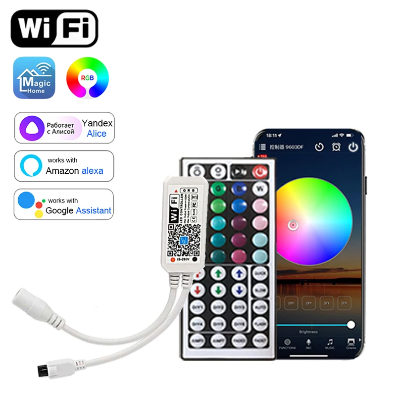 Rgb Controller Wifi Magic Home Rgb Strip LED Lights Controller 12V Rgb Tape Light Smart 44key Led Strip Controller 12v Rgb
Rgb Controller Wifi Magic Home Rgb Strip LED Lights Controller 12V Rgb Tape Light Smart 44key Led Strip Controller 12v Rgb