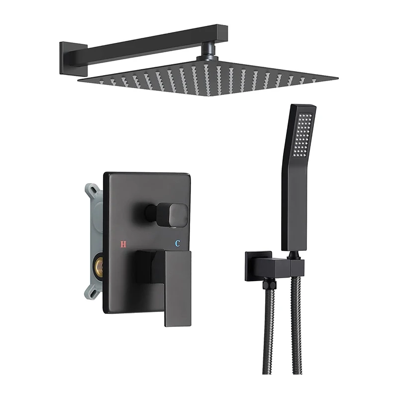 Shower System Without Tub Spout Rainfall Spray Head Modern Matt Black Concealed Top Handheld Rough In Valve Mixer 2 Way Diverter
Shower System Without Tub Spout Rainfall Spray Head Modern Matt Black Concealed Top Handheld Rough In Valve Mixer 2 Way Diverter