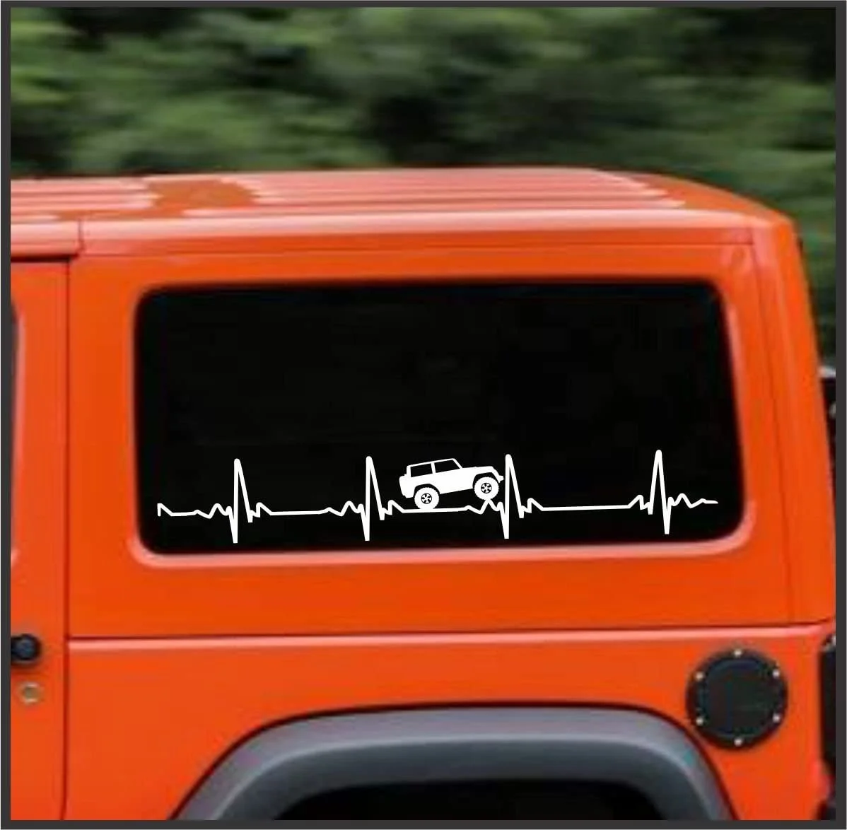 For Sticker Connection | Heart Beat EKG for Jeep Wrangler Windshield Banner Car, Truck, Window, Laptop 4"x24" (White)
For Sticker Connection | Heart Beat EKG for Jeep Wrangler Windshield Banner Car, Truck, Window, Laptop 4"x24" (White)