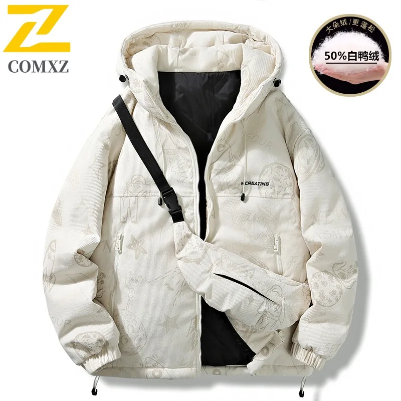 COMXZ Men Duck Down Mountain Hooded Waterproof Long Jacket American Style Vintage Winter Cotton-padded Outdoor Lightweight Coat
COMXZ Men Duck Down Mountain Hooded Waterproof Long Jacket American Style Vintage Winter Cotton-padded Outdoor Lightweight Coat