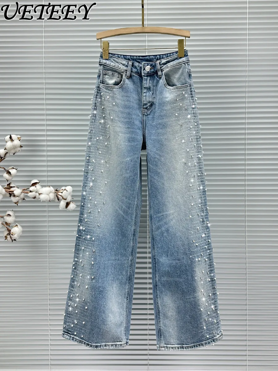 Trendy Beaded Rhinestone Jeans for Women Floor-Length Pants 2026 Spring New High-Waisted Loose Versatile Wide-Leg Trousers
Trendy Beaded Rhinestone Jeans for Women Floor-Length Pants 2026 Spring New High-Waisted Loose Versatile Wide-Leg Trousers