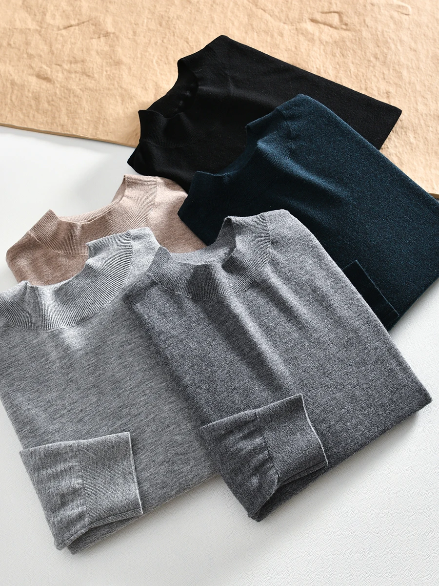 High-End Men's Pure Color Knitted Sweater Ultrafine Wool Fine Spin Fashion Urban Style Long Sleeve round Neck Spring Autumn
High-End Men's Pure Color Knitted Sweater Ultrafine Wool Fine Spin Fashion Urban Style Long Sleeve round Neck Spring Autumn