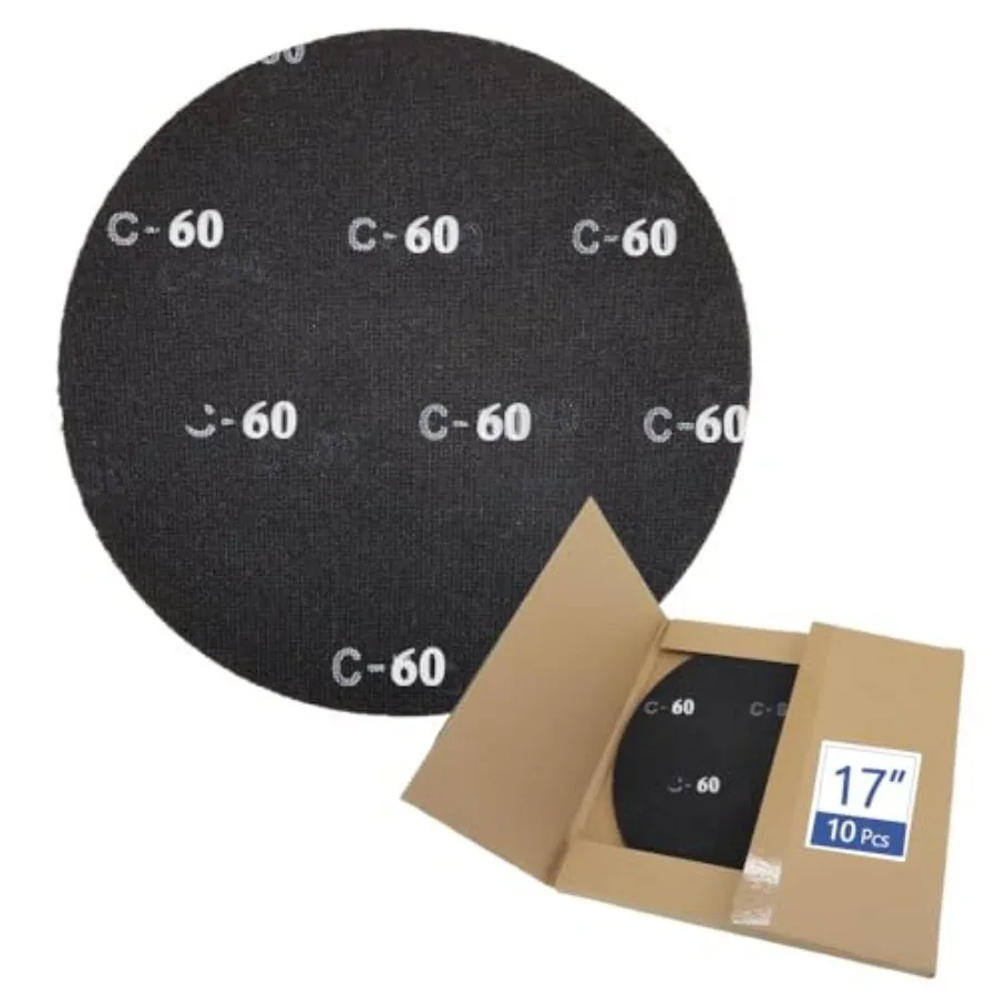 17 Mesh Floor Sanding Screen Discs with Black Silicon Carbide Abrasive for Wood Floor Restoration and Refinishing - Durable 10-
17 Mesh Floor Sanding Screen Discs with Black Silicon Carbide Abrasive for Wood Floor Restoration and Refinishing - Durable 10-