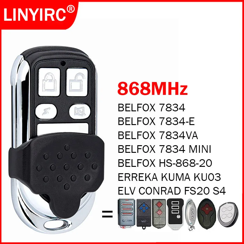 100% Clone BELFOX 7834 7834-E 7834VA HS-868-20 ERREKA KUMA KU03 ELV CONRAD FS20 S4 Garage Door Remote Control Duplicator 868MHz
100% Clone BELFOX 7834 7834-E 7834VA HS-868-20 ERREKA KUMA KU03 ELV CONRAD FS20 S4 Garage Door Remote Control Duplicator 868MHz