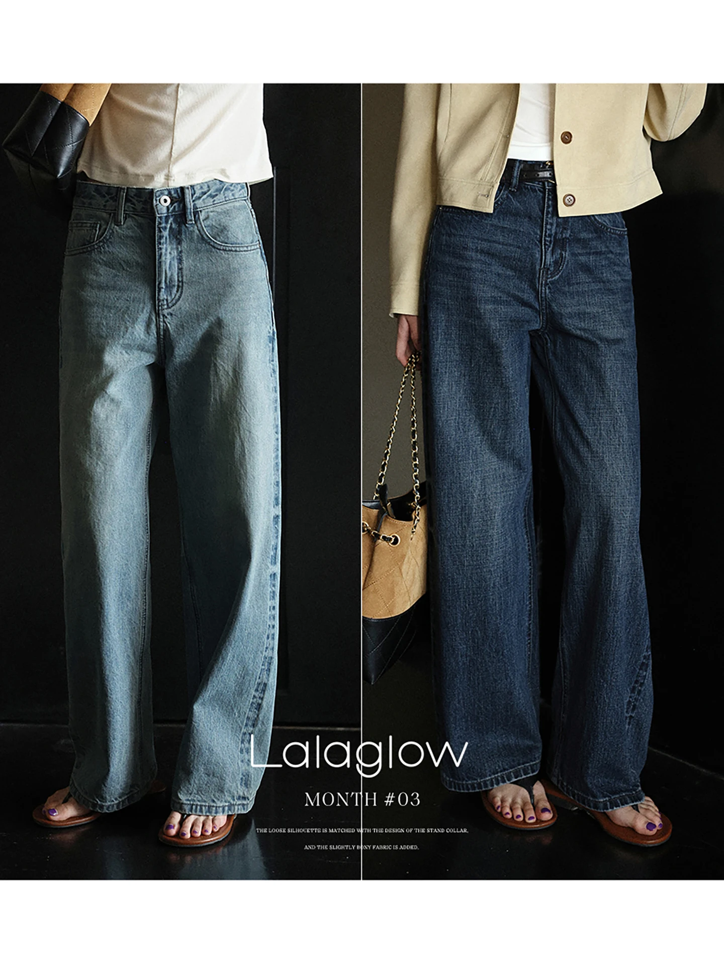 Lalaglow Vintage Cotton Straight Leg Jeans Loose Fit Commute Friendly Versatile Bootcut Blue Denim Pants Women's Fashion
Lalaglow Vintage Cotton Straight Leg Jeans Loose Fit Commute Friendly Versatile Bootcut Blue Denim Pants Women's Fashion