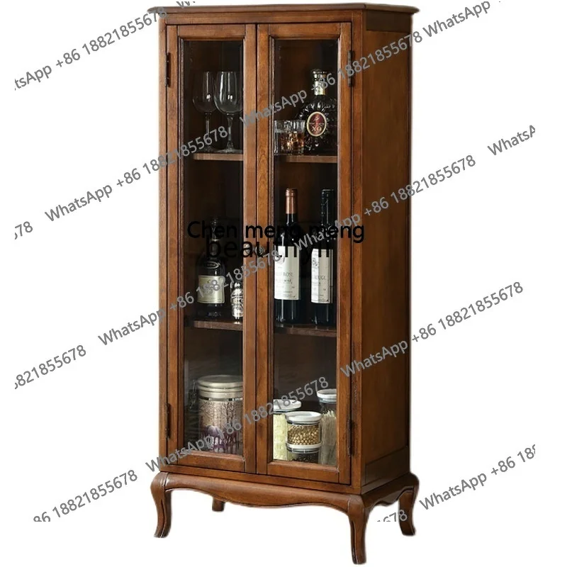 American solid wood, small locker European style living room wall collection cabinet shelf glass with door display side cabinet
American solid wood, small locker European style living room wall collection cabinet shelf glass with door display side cabinet