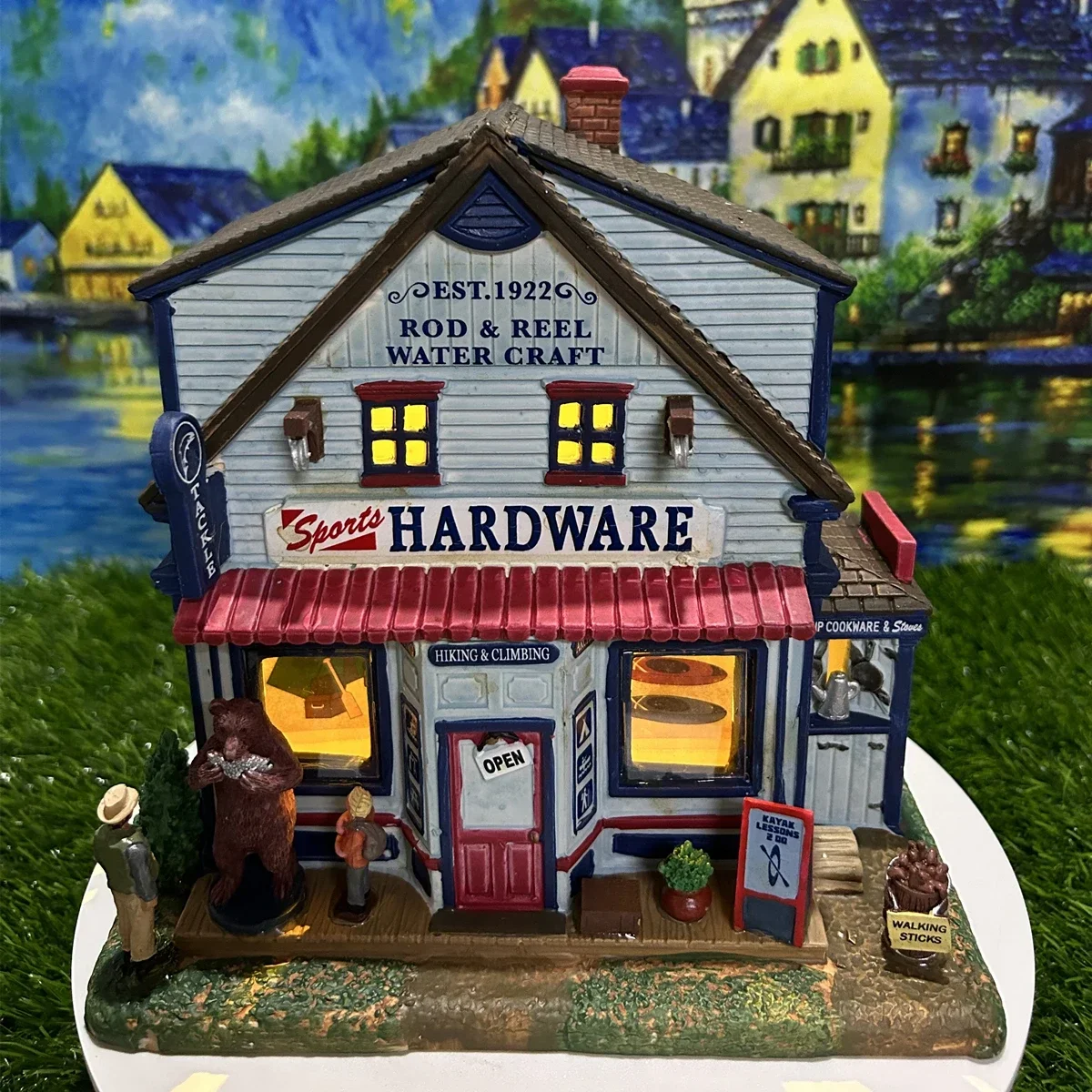 Lemax Creative Ceramic Painted Night Lamp House Miniature Version of European Building Home Furnishing Living Room Ornament Gift
Lemax Creative Ceramic Painted Night Lamp House Miniature Version of European Building Home Furnishing Living Room Ornament Gift