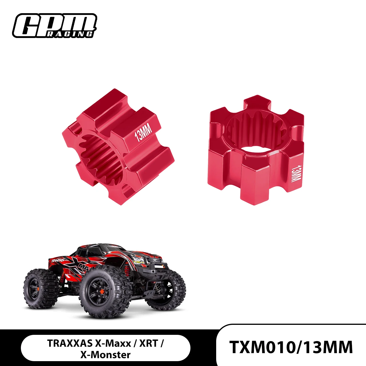GPM Aluminium Wheel Hex (13mm Thickness) For 77076-4 TRAXXAS 1/5 X-Maxx 6S / 8S
GPM Aluminium Wheel Hex (13mm Thickness) For 77076-4 TRAXXAS 1/5 X-Maxx 6S / 8S