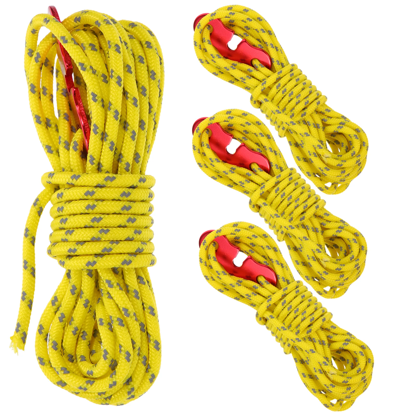 4 pcs Tent Reflective Ropes Nylon Strong Flexible Dark Safety Camping Cord Guy Line Rope Accessories Wind Buckle
4 pcs Tent Reflective Ropes Nylon Strong Flexible Dark Safety Camping Cord Guy Line Rope Accessories Wind Buckle