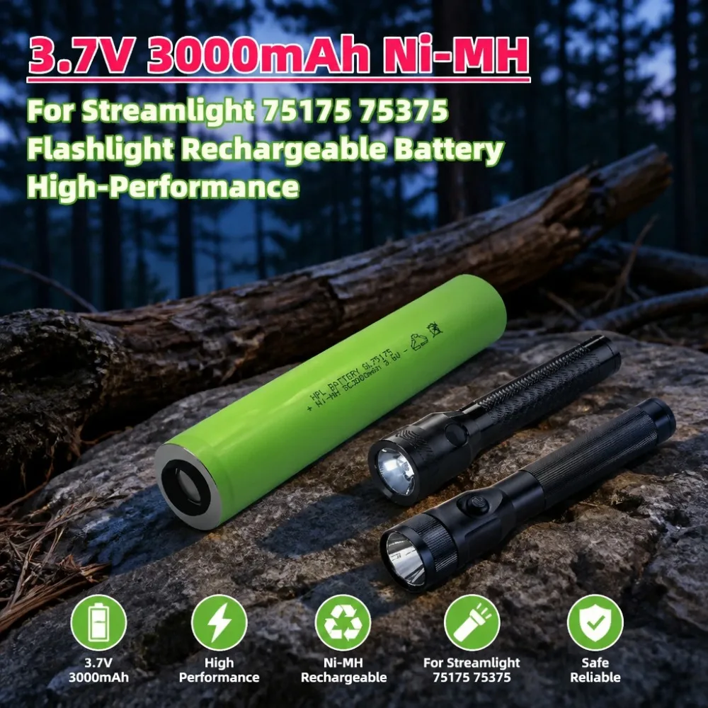 High Performance 3000mAh 3.7V NiMH Battery Compatible With Streamlight 75175 75375 Handheld Flashlight Replacement Spare Parts
High Performance 3000mAh 3.7V NiMH Battery Compatible With Streamlight 75175 75375 Handheld Flashlight Replacement Spare Parts