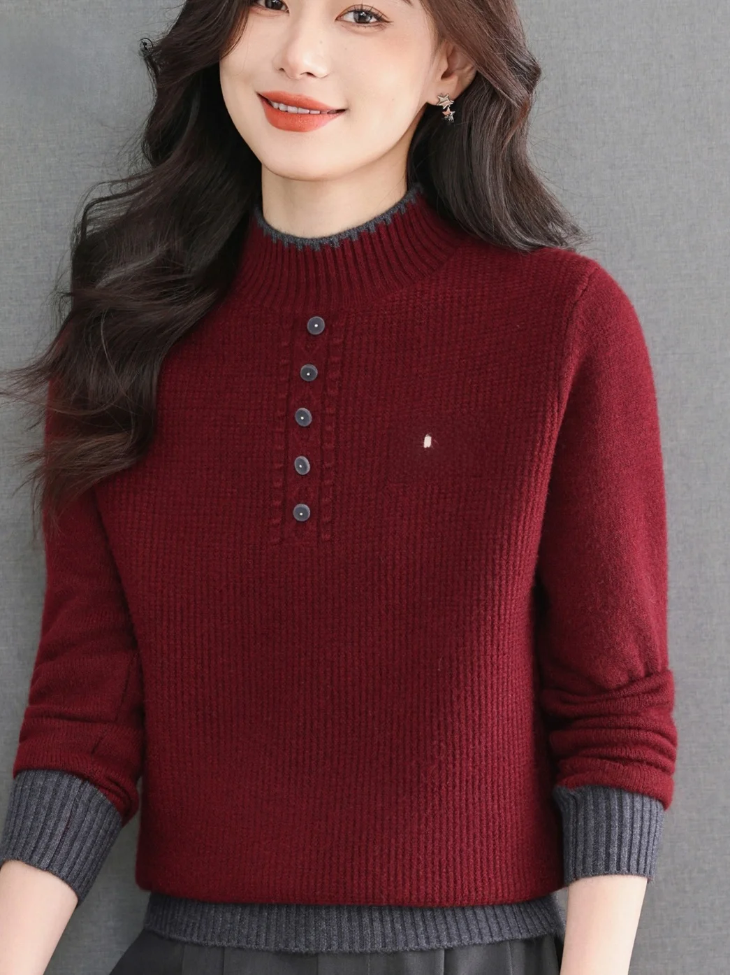 Теплая трикотажная основа irt f Высокий воротник Модный женский зимний топ среднего возраста Thiened Regular Sve Свободный крой
Теплая трикотажная основа irt f Высокий воротник Модный женский зимний топ среднего возраста Thiened Regular Sve Свободный крой