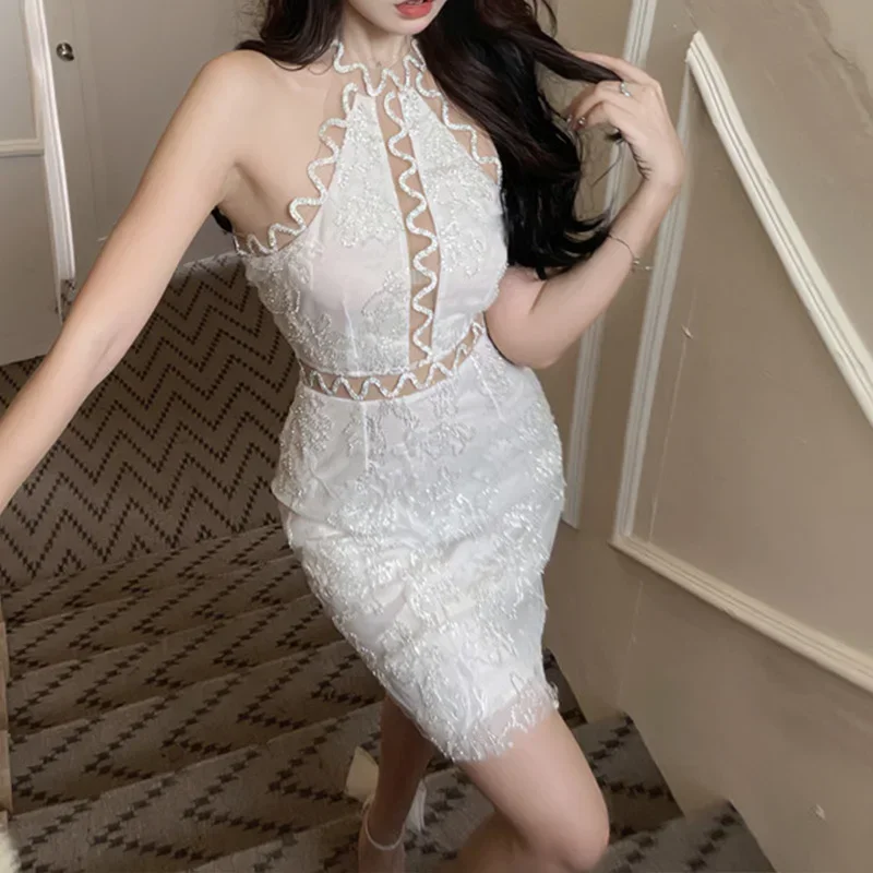 White Beading Dress Women Sexy Sleeveless High Waisted Party Vestido Lady Luxury Design Streetwear Bodycon Summer
White Beading Dress Women Sexy Sleeveless High Waisted Party Vestido Lady Luxury Design Streetwear Bodycon Summer