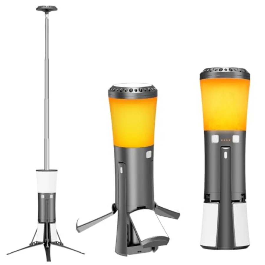 Camping and job site lighting: aluminum alloy, black, telescopic design with 18000 mAh rechargeable battery, 7500 lm brightness
Camping and job site lighting: aluminum alloy, black, telescopic design with 18000 mAh rechargeable battery, 7500 lm brightness