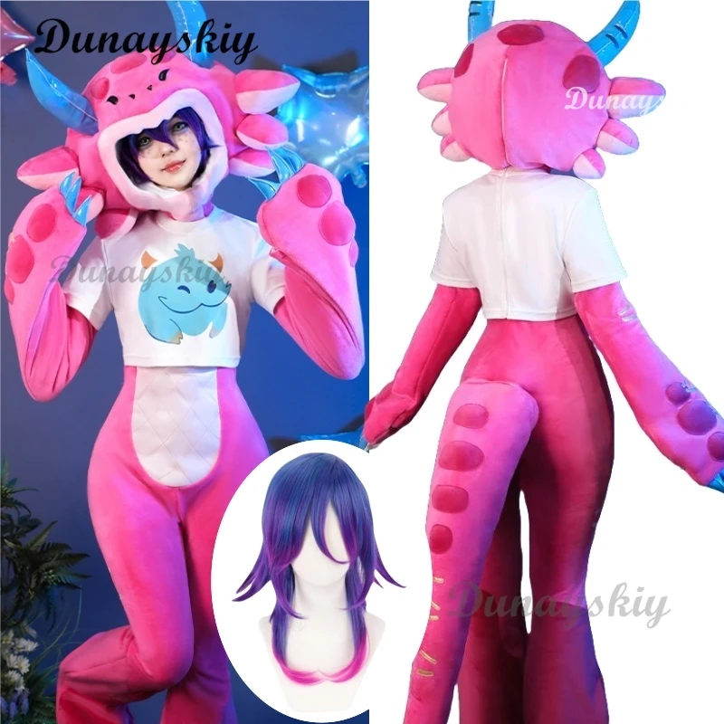 Neeko Cosplay Game LOL Super Pink Jumpsuit Head Cover Cosplay fans Costume S-XXL Tail Suit Halloween Neeko Cute Uniform
Neeko Cosplay Game LOL Super Pink Jumpsuit Head Cover Cosplay fans Costume S-XXL Tail Suit Halloween Neeko Cute Uniform