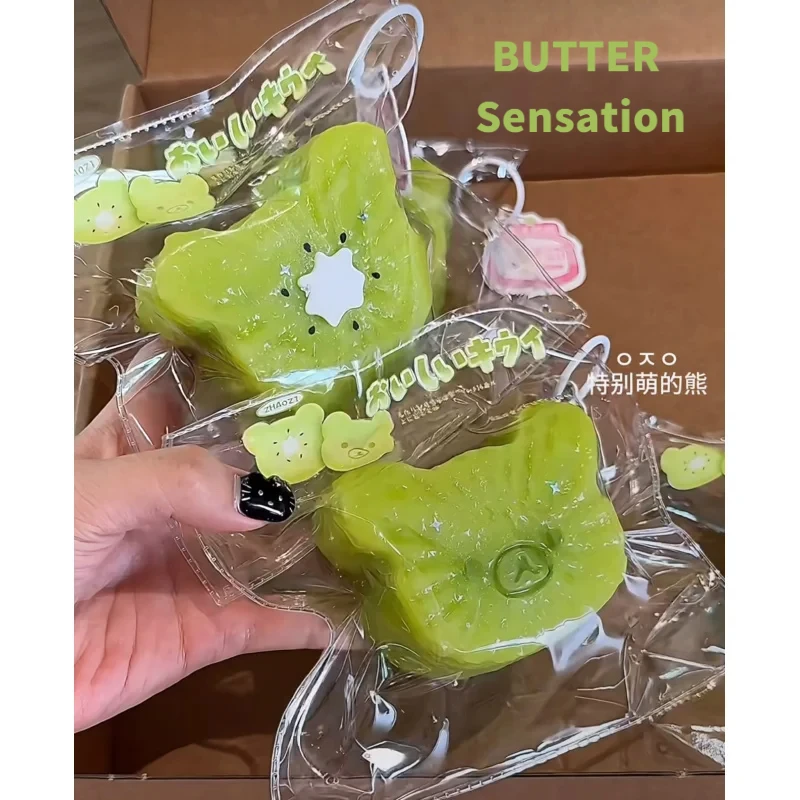 BUTTER like texture! 1Pc Handmade Squishy - Kiwi Bear shaped to relieve stress - Food grade silicone
BUTTER like texture! 1Pc Handmade Squishy - Kiwi Bear shaped to relieve stress - Food grade silicone