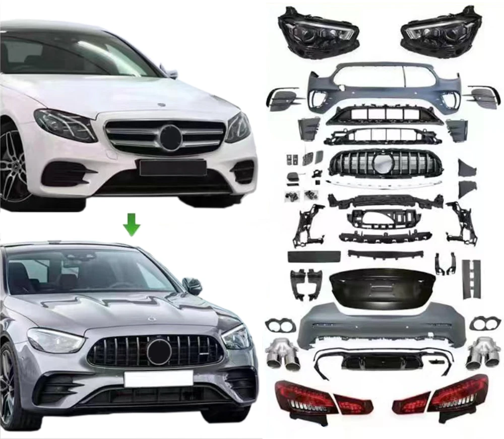 For E Class W213 2017-2020y Old To New E53 2021y Body Kit PP Car Tuning Set Upgrade Body Parts New Car Accessory Bumpers Grille
For E Class W213 2017-2020y Old To New E53 2021y Body Kit PP Car Tuning Set Upgrade Body Parts New Car Accessory Bumpers Grille
