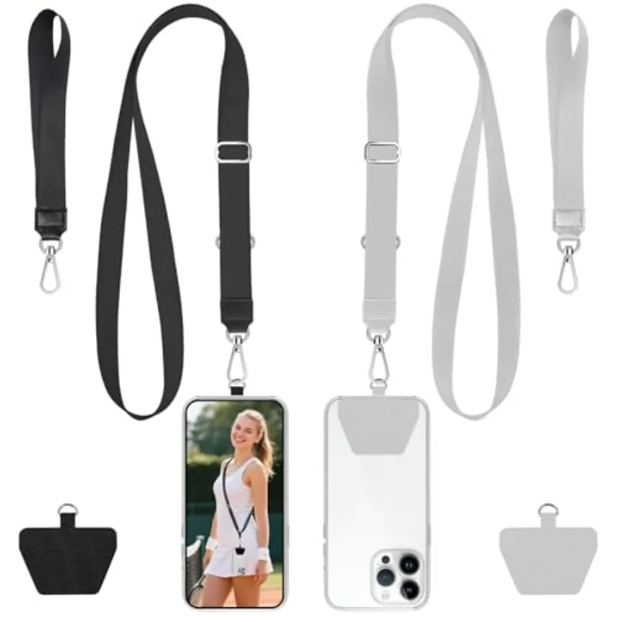 Phone Lanyard, 2 Pack Crossbody Anti-Drop Neck and Wrist Strap with 2 Pcs Tether Patches, Secure Hands-Free Compatible for iPho
Phone Lanyard, 2 Pack Crossbody Anti-Drop Neck and Wrist Strap with 2 Pcs Tether Patches, Secure Hands-Free Compatible for iPho