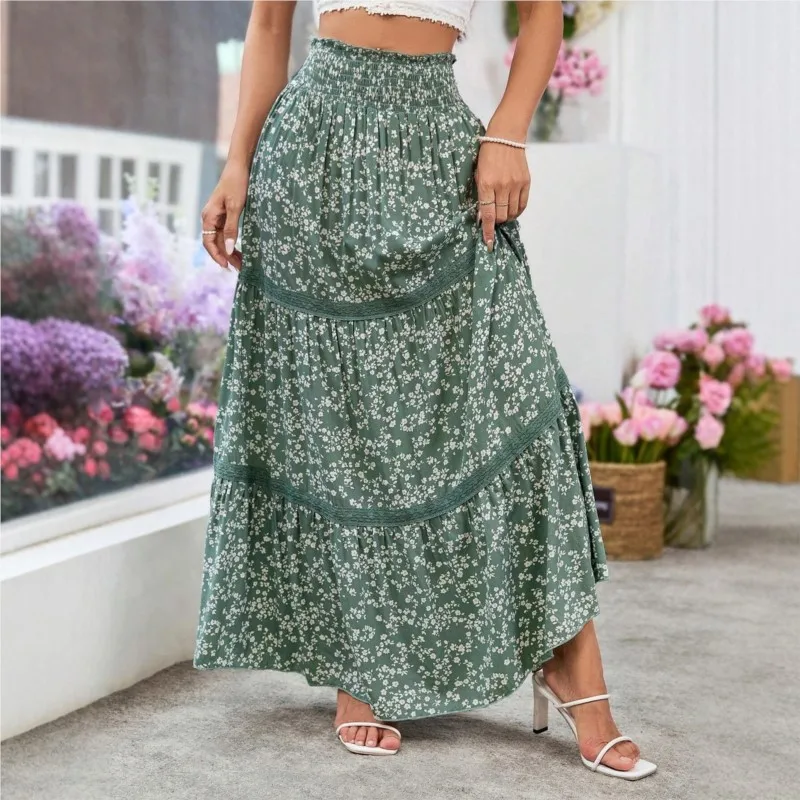 Женские юбки с цветочным принтом, модная трехслойная длинная кружевная юбка трапециевидной формы в стиле бохо, весенне-осенняя уличная одежда для женщин
Женские юбки с цветочным принтом, модная трехслойная длинная кружевная юбка трапециевидной формы в стиле бохо, весенне-осенняя уличная одежда для женщин