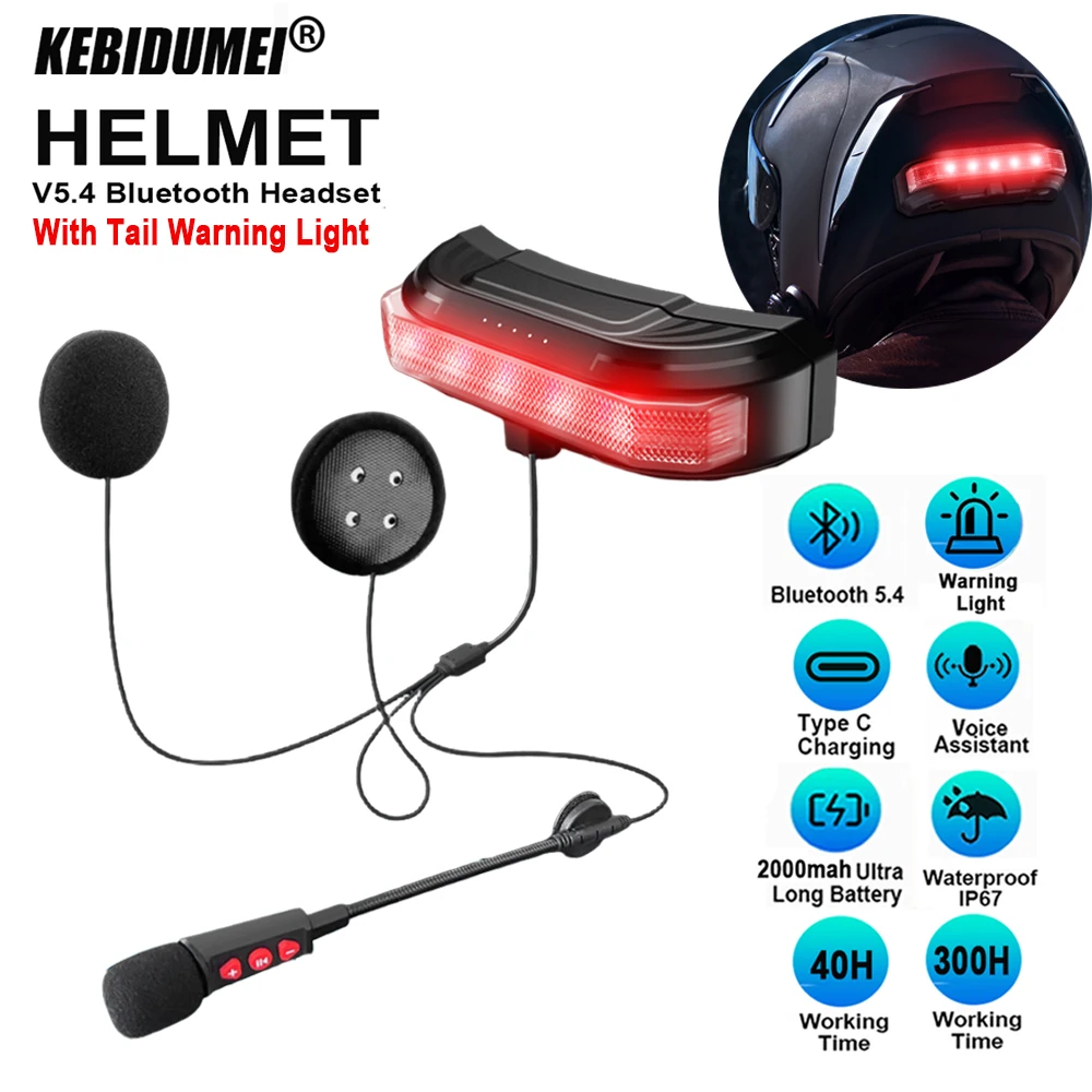 Magnetic Motorcycle Helmet Headset Bluetooth 5.4 Waterproof Auto Answer 2000Mah Battery Rear Warning Tail Light JYD-BT80
Magnetic Motorcycle Helmet Headset Bluetooth 5.4 Waterproof Auto Answer 2000Mah Battery Rear Warning Tail Light JYD-BT80