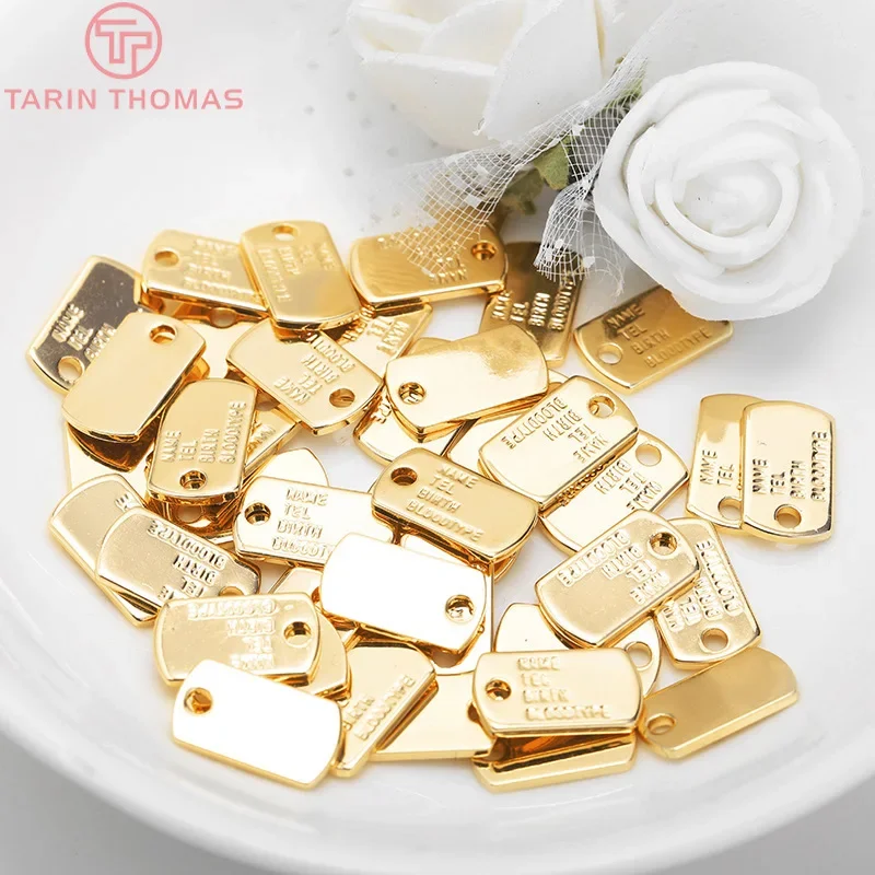 (808)20PCS 7x13MM Hole 2MM 24K Gold Color Brass Rectangle Label Charms Pendants High Quality Diy Jewelry Findings Accessories
(808)20PCS 7x13MM Hole 2MM 24K Gold Color Brass Rectangle Label Charms Pendants High Quality Diy Jewelry Findings Accessories