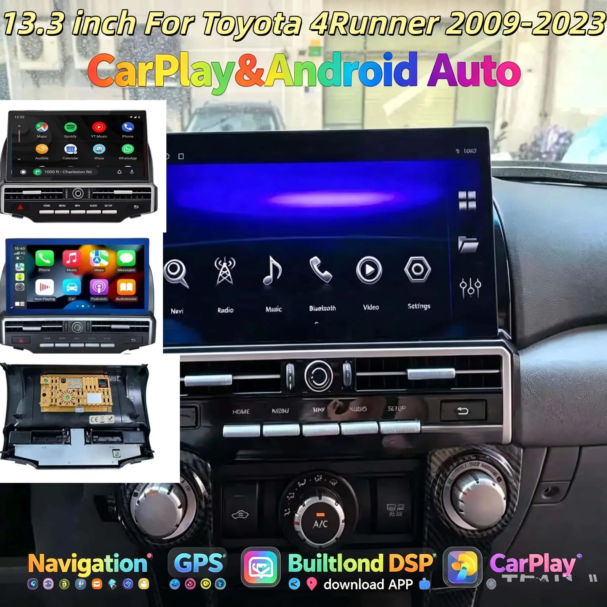 QLED 13.3" Multimedia stereo Player For Toyota 4Runner 4 Runner 2009-2023 CarPlay Android 14 Car Radio Navigation GPS WiFi
QLED 13.3" Multimedia stereo Player For Toyota 4Runner 4 Runner 2009-2023 CarPlay Android 14 Car Radio Navigation GPS WiFi