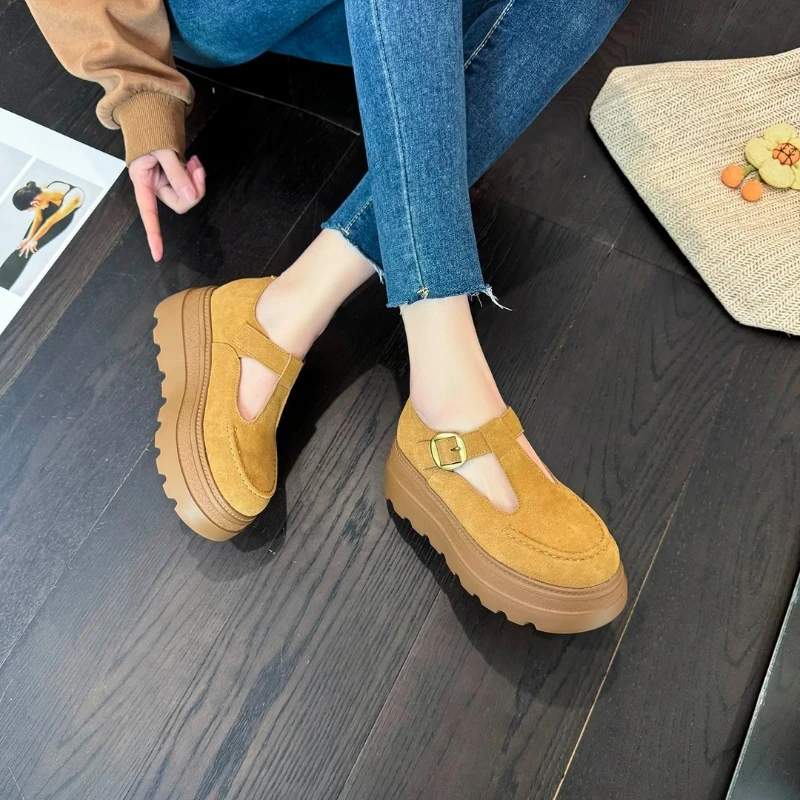 Thick-soled Round-top Buckle Low-cut Waterproof Platform Fashionable Versatile Comfortable Anti-slip Breathable Women's Shoes
Thick-soled Round-top Buckle Low-cut Waterproof Platform Fashionable Versatile Comfortable Anti-slip Breathable Women's Shoes