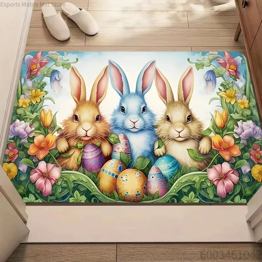 Easter Bunny, Welcome Carpet Easter Egg Rabbit Plant Patterned Door Mat Living Room and Bedroom Soft Non Slip Decorative Rug
Easter Bunny, Welcome Carpet Easter Egg Rabbit Plant Patterned Door Mat Living Room and Bedroom Soft Non Slip Decorative Rug