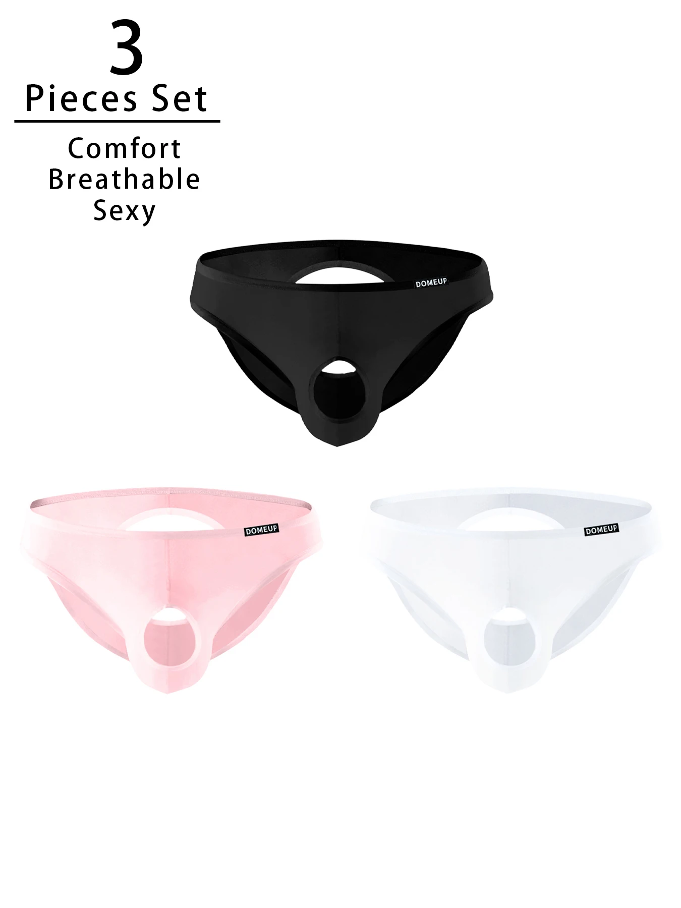 3pcs Sexy men's triangle pants with front and back holes hip lifting thong, comfortable and breathable sports bikini underwear
3pcs Sexy men's triangle pants with front and back holes hip lifting thong, comfortable and breathable sports bikini underwear