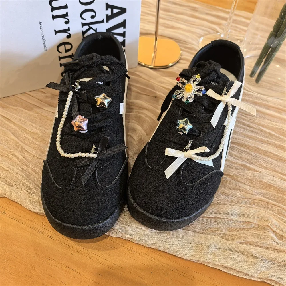 1 PCS Fashion Retro Ballet Style Lace Shoelaces Buckle Shoe Laces Flower Pearl Chain Bow Star Shoes Decoration Accessoires
1 PCS Fashion Retro Ballet Style Lace Shoelaces Buckle Shoe Laces Flower Pearl Chain Bow Star Shoes Decoration Accessoires