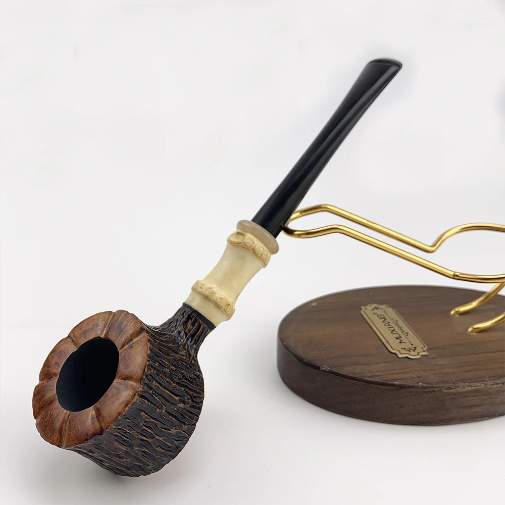MUXIANG Straight briar tobacco pipe Hand-carved cylindrical pipe Classic bamboo decoration Long handle pipe mouthpiece gift
MUXIANG Straight briar tobacco pipe Hand-carved cylindrical pipe Classic bamboo decoration Long handle pipe mouthpiece gift