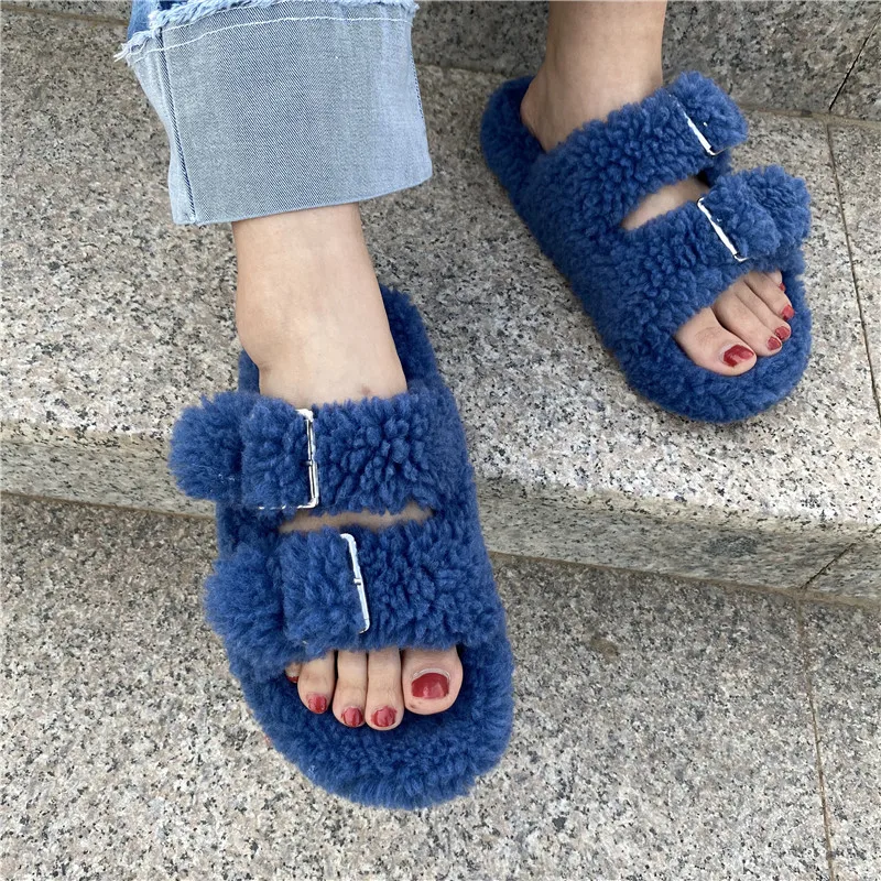 European Station Wool Slippers Summer Fur Open-Toe Slippers Women Fashion Home Soft Sandals
European Station Wool Slippers Summer Fur Open-Toe Slippers Women Fashion Home Soft Sandals