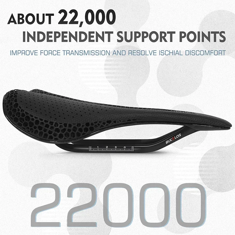 BUCKLOS 3D Printing Bike Saddle Hollow Breathable MTB Gravel Road Bike Cycling Seat 143MM Carbon Mountain Bicycle Seat Cushion
BUCKLOS 3D Printing Bike Saddle Hollow Breathable MTB Gravel Road Bike Cycling Seat 143MM Carbon Mountain Bicycle Seat Cushion